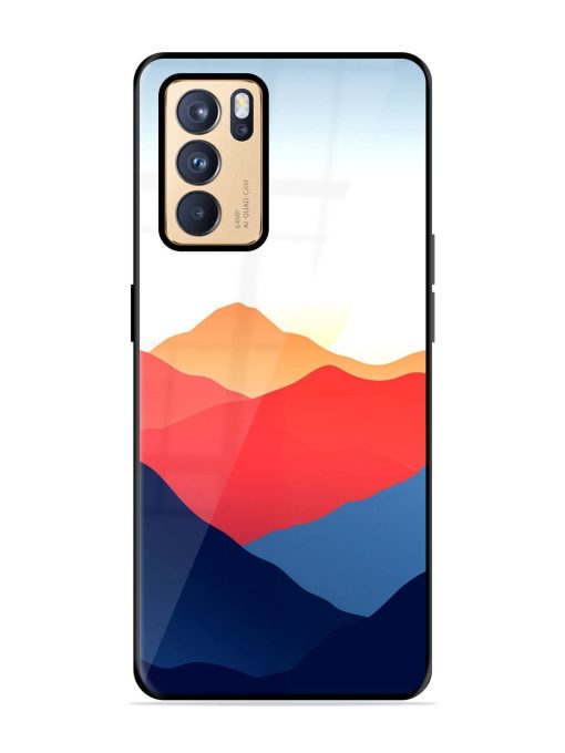 Sunset Peaks Glossy Soft Edge Case for Oppo Reno 6 Pro (5G) Chachhi