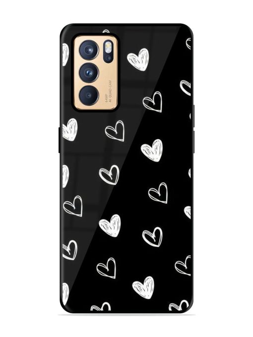 Scattered Hearts Glossy Soft Edge Case for Oppo Reno 6 Pro (5G) Chachhi