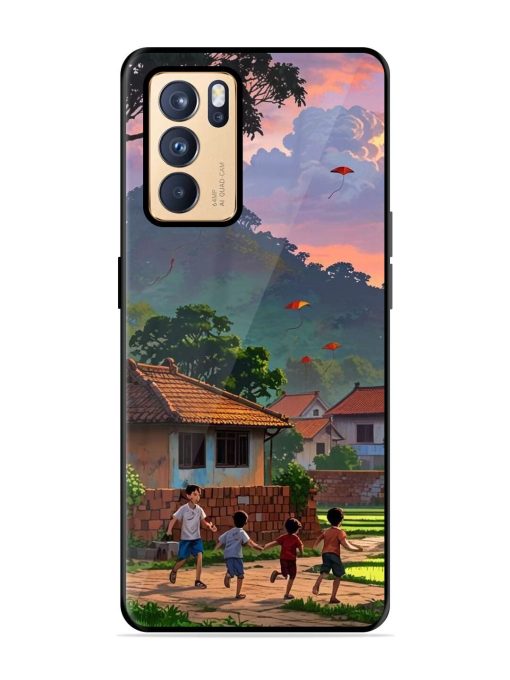 Sunset Play Glossy Soft Edge Case for Oppo Reno 6 Pro (5G) Chachhi