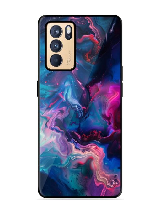 Cosmic Swirl Glossy Soft Edge Case for Oppo Reno 6 Pro (5G) Chachhi