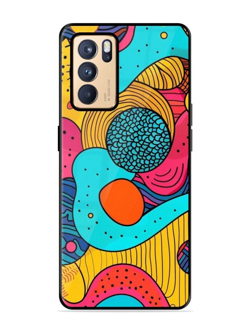 Psychedelic Patterns Glossy Soft Edge Case for Oppo Reno 6 Pro (5G) Chachhi