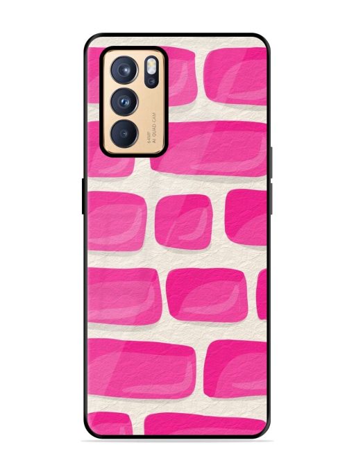 Pink Brick Wall Glossy Soft Edge Case for Oppo Reno 6 Pro (5G) Chachhi