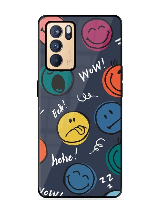 Emoticon Parade Glossy Soft Edge Case for Oppo Reno 6 Pro (5G) Chachhi