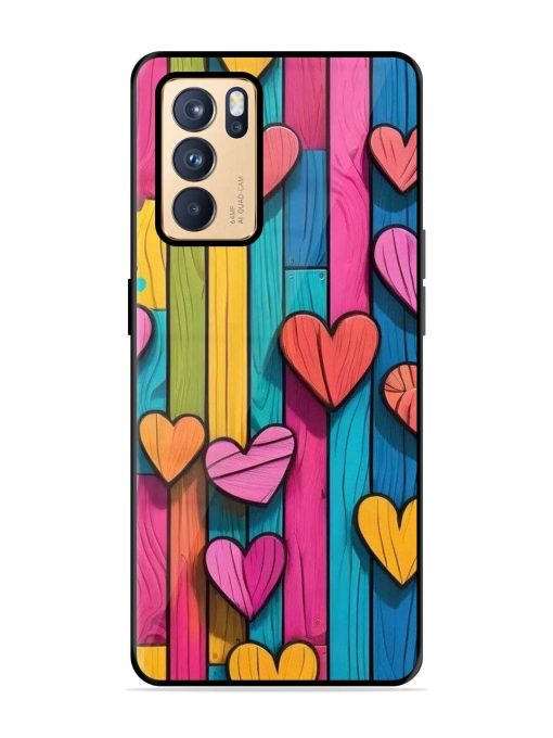 Rainbow Of Hearts Glossy Soft Edge Case for Oppo Reno 6 Pro (5G) Chachhi