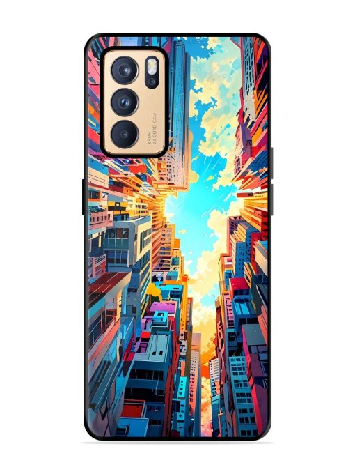 Skyward City Glossy Soft Edge Case for Oppo Reno 6 Pro (5G) Chachhi