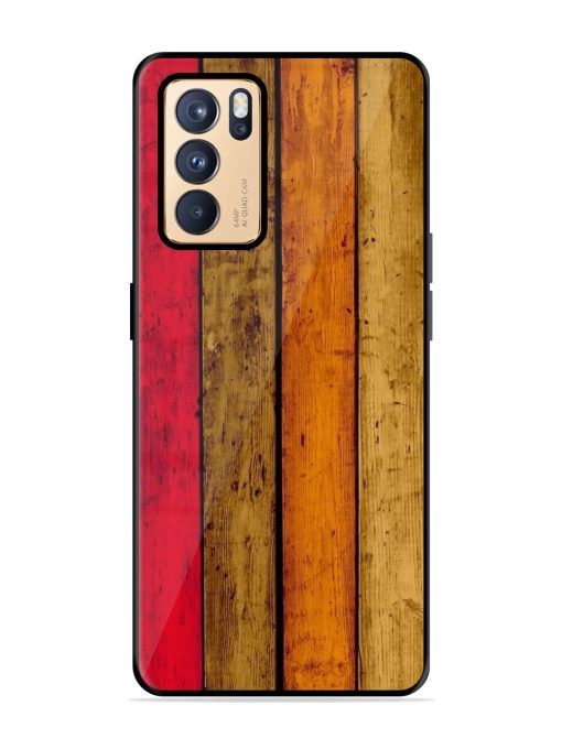 Colorful Woodgrain Glossy Soft Edge Case for Oppo Reno 6 Pro (5G) Chachhi