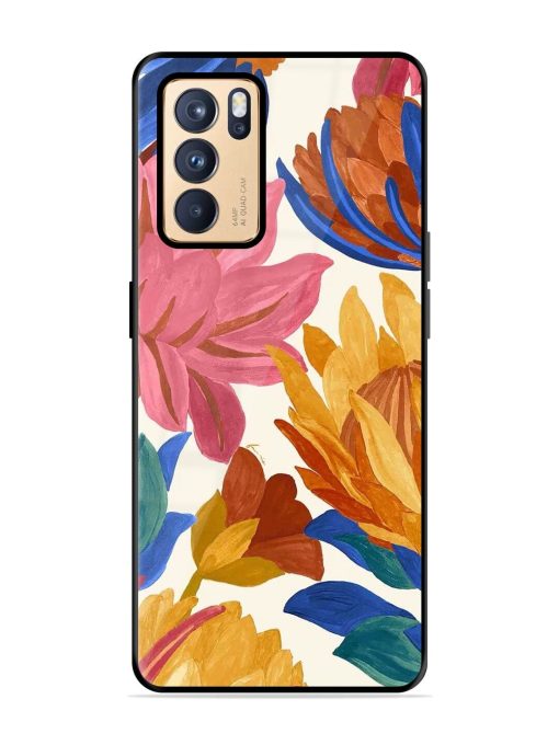 Blooming Tapestry Glossy Soft Edge Case for Oppo Reno 6 Pro (5G) Chachhi