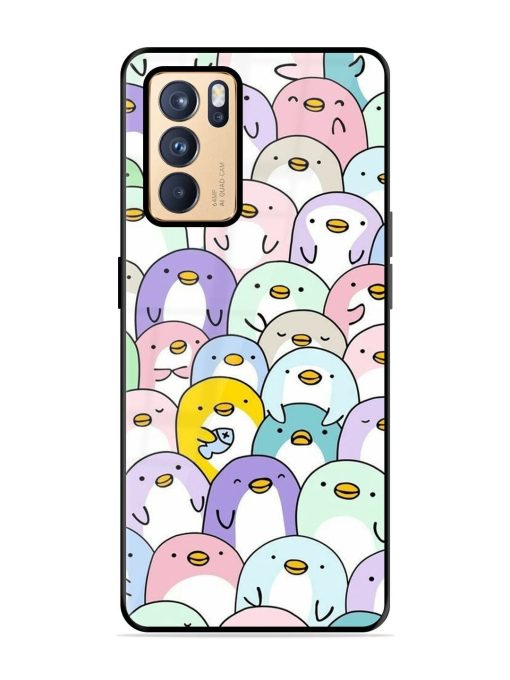 Penguin Party Glossy Soft Edge Case for Oppo Reno 6 Pro (5G) Chachhi