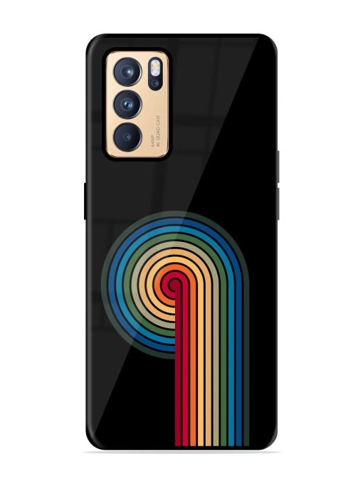 Rainbow Ripple Glossy Soft Edge Case for Oppo Reno 6 Pro (5G) Chachhi