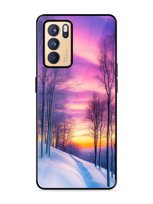 Winter'S Purple Haze Glossy Soft Edge Case for Oppo Reno 6 Pro (5G) Chachhi