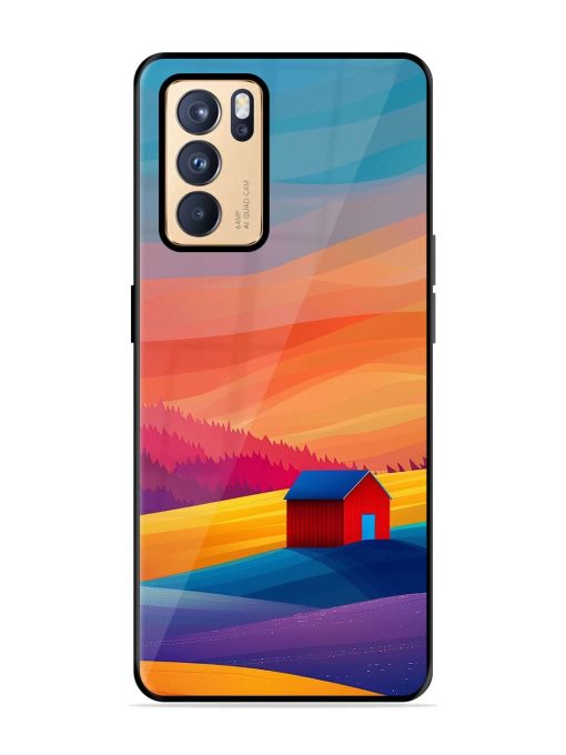 Sunset Solitude Glossy Soft Edge Case for Oppo Reno 6 Pro (5G) Chachhi