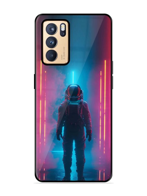 Neon Astronaut Glossy Soft Edge Case for Oppo Reno 6 Pro (5G) Chachhi