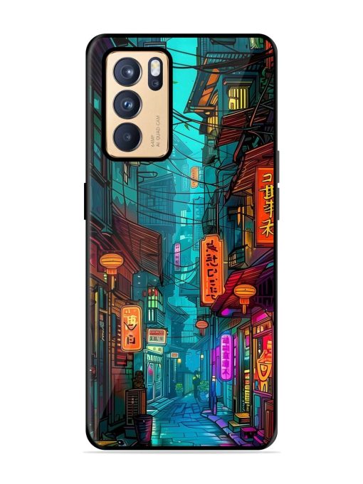 Neon Nightscape Glossy Soft Edge Case for Oppo Reno 6 Pro (5G) Chachhi