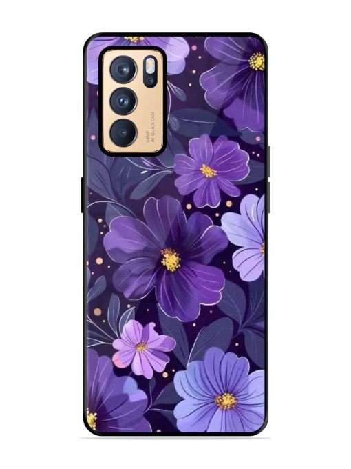 Purple Paradise Glossy Soft Edge Case for Oppo Reno 6 Pro (5G) Chachhi