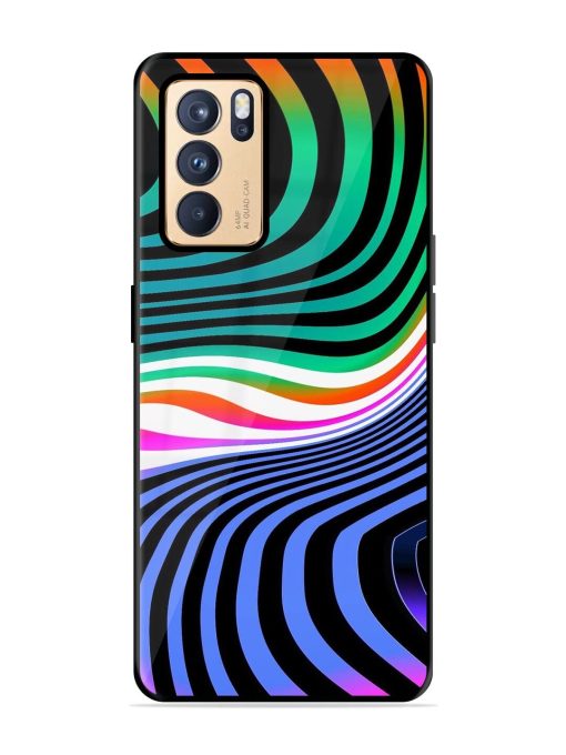 Psychedelic Waves Glossy Soft Edge Case for Oppo Reno 6 Pro (5G) Chachhi