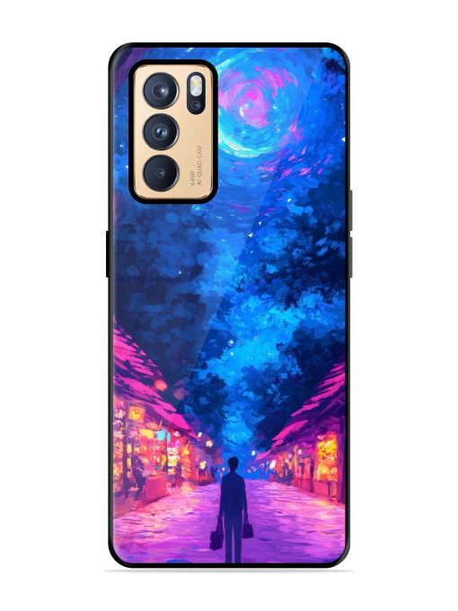 Neon Nightscape Glossy Soft Edge Case for Oppo Reno 6 Pro (5G) Chachhi