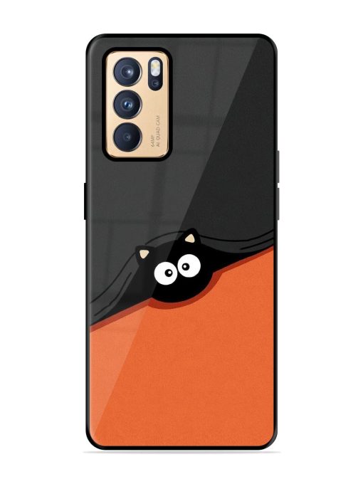 Peek-A-Boo Kitty Glossy Soft Edge Case for Oppo Reno 6 Pro (5G) Chachhi