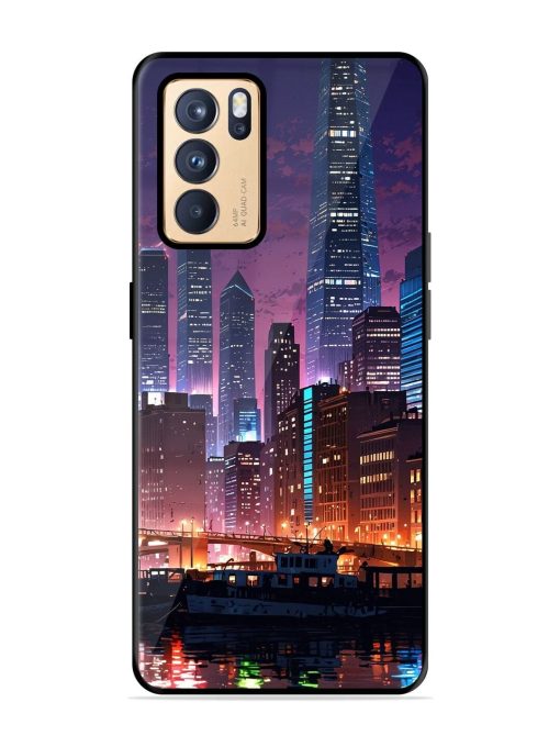 Neon Nightscape Glossy Soft Edge Case for Oppo Reno 6 Pro (5G) Chachhi