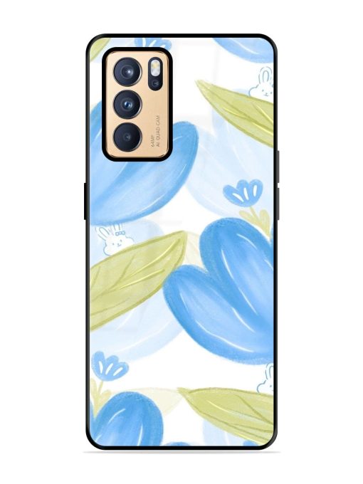 Bunny'S Blue Garden Glossy Soft Edge Case for Oppo Reno 6 Pro (5G) Chachhi