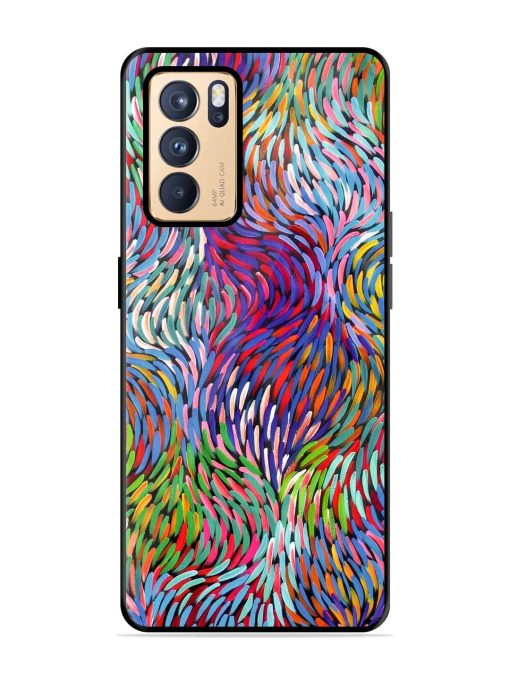 Vibrant Waves Glossy Soft Edge Case for Oppo Reno 6 Pro (5G) Chachhi