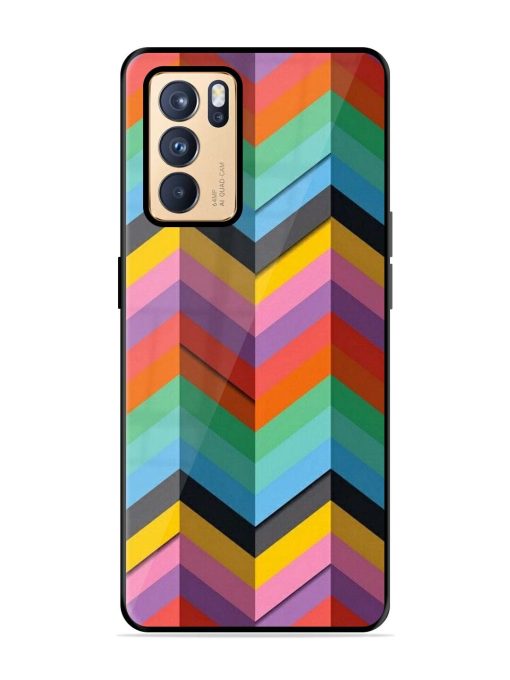 Colorful Zigzag Glossy Soft Edge Case for Oppo Reno 6 Pro (5G) Chachhi