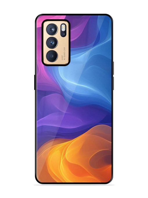 Cosmic Currents Glossy Soft Edge Case for Oppo Reno 6 Pro (5G) Chachhi