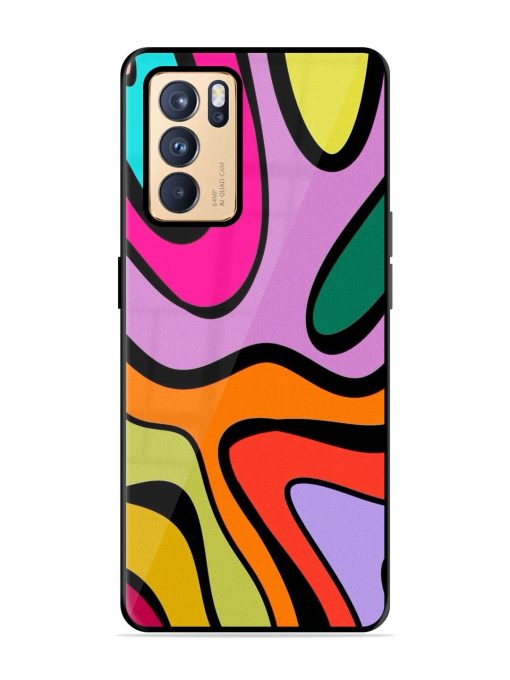 Groovy Swirls Glossy Soft Edge Case for Oppo Reno 6 Pro (5G) Chachhi