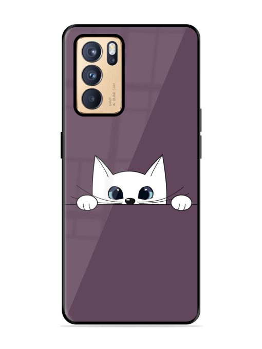 Peek-A-Boo Kitty Glossy Soft Edge Case for Oppo Reno 6 Pro (5G) Chachhi