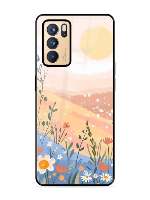 Golden Hour Blooms Glossy Soft Edge Case for Oppo Reno 6 Pro (5G) Chachhi