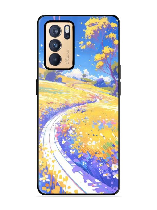 Vibrant Spring Meadow Glossy Soft Edge Case for Oppo Reno 6 Pro (5G) Chachhi