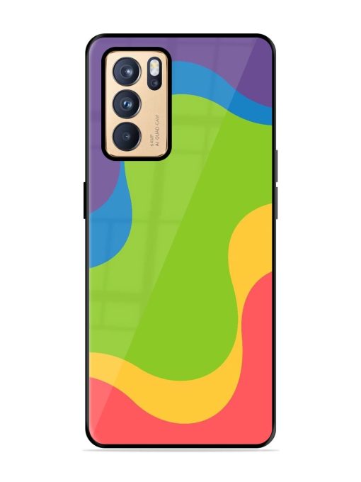 Wavy Rainbow Wonderland Glossy Soft Edge Case for Oppo Reno 6 Pro (5G) Chachhi