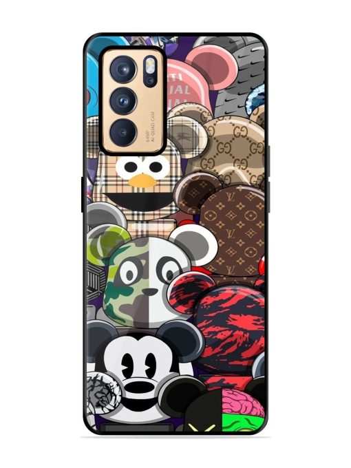 Streetwear Bearbrick Extravaganza Glossy Soft Edge Case for Oppo Reno 6 Pro (5G) Chachhi