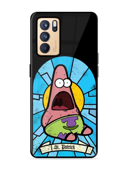 St. Patrick'S Day Stained Glass Patrick Star Glossy Soft Edge Case for Oppo Reno 6 Pro (5G) Chachhi