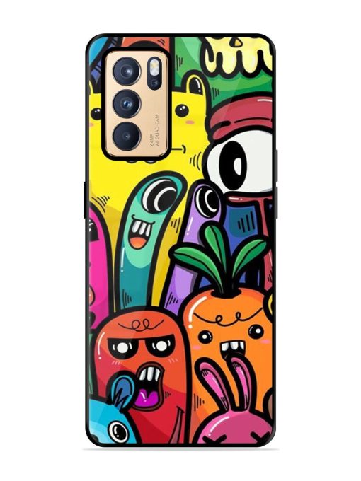 Whimsical Doodle Chaos Glossy Soft Edge Case for Oppo Reno 6 Pro (5G) Chachhi