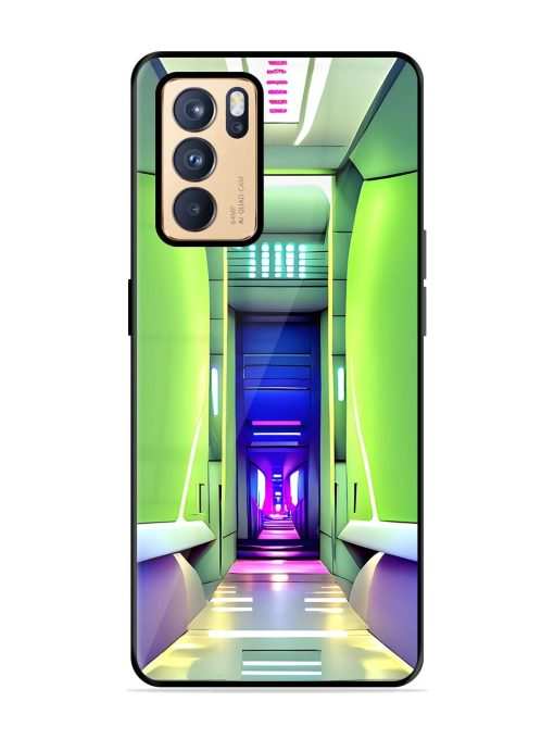 Neon Corridor Glossy Soft Edge Case for Oppo Reno 6 Pro (5G) Chachhi