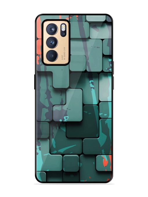 Abstract Geometric Mosaic Glossy Soft Edge Case for Oppo Reno 6 Pro (5G) Chachhi