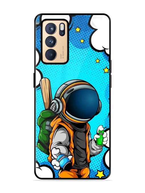 Space Graffiti Artist Glossy Soft Edge Case for Oppo Reno 6 Pro (5G) Chachhi