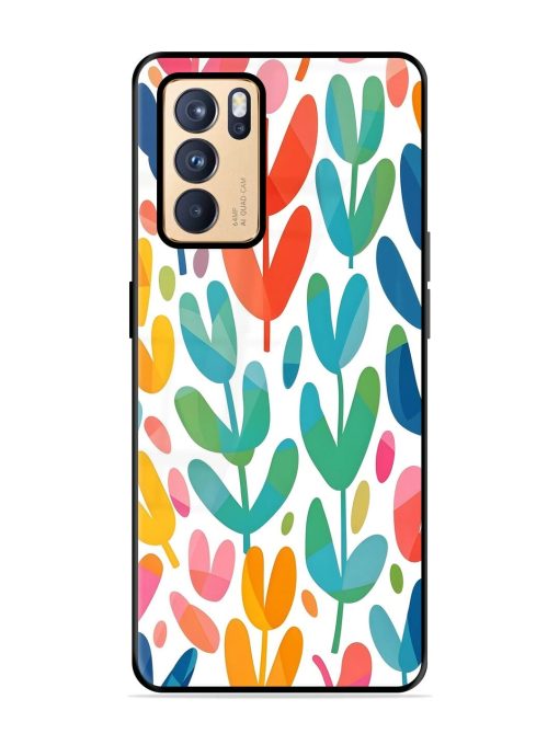 Rainbow Of Blooms Glossy Soft Edge Case for Oppo Reno 6 Pro (5G) Chachhi