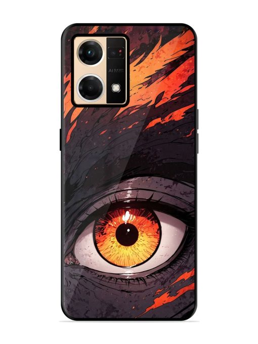 Inferno Gaze Glossy Soft Edge Case for Oppo Reno 7 (4G) Chachhi