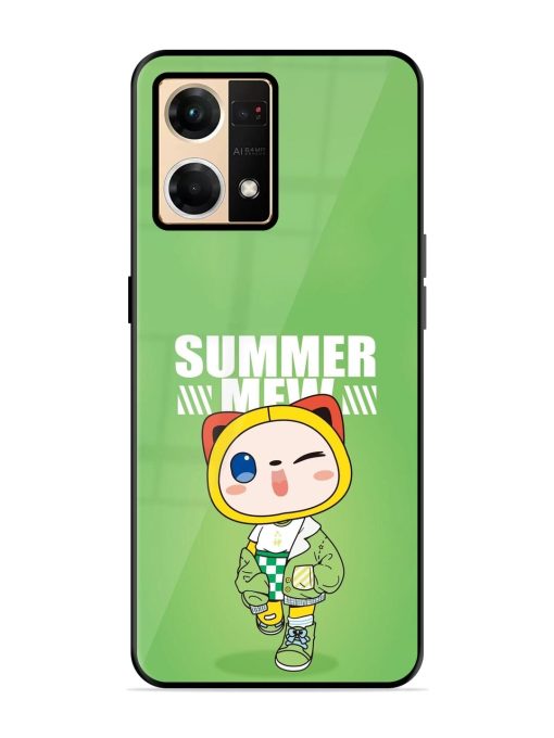 Purrfect Summer Glossy Soft Edge Case for Oppo Reno 7 (4G) Chachhi