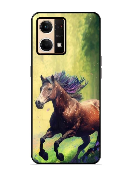 Enchanted Gallop Glossy Soft Edge Case for Oppo Reno 7 (4G) Chachhi