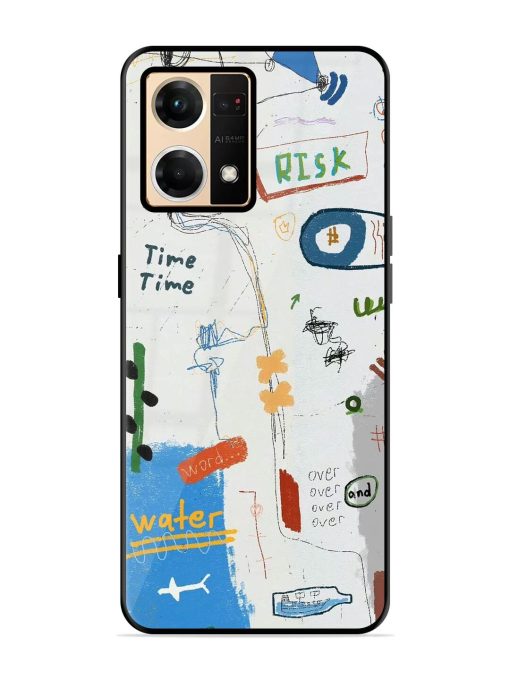 Mind Map Madness Glossy Soft Edge Case for Oppo Reno 7 (4G) Chachhi