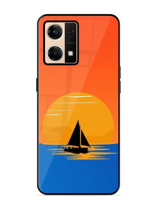 Sunset Sail Glossy Soft Edge Case for Oppo Reno 7 (4G) Chachhi