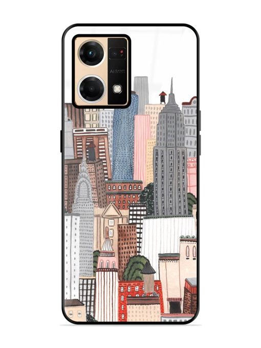 Cityscape Dreams Glossy Soft Edge Case for Oppo Reno 7 (4G) Chachhi