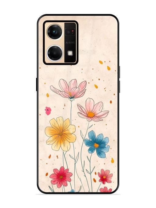 Delicate Bloom Glossy Soft Edge Case for Oppo Reno 7 (4G)