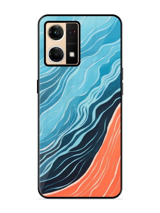 Oceanic Divide Glossy Soft Edge Case for Oppo Reno 7 (4G) Chachhi