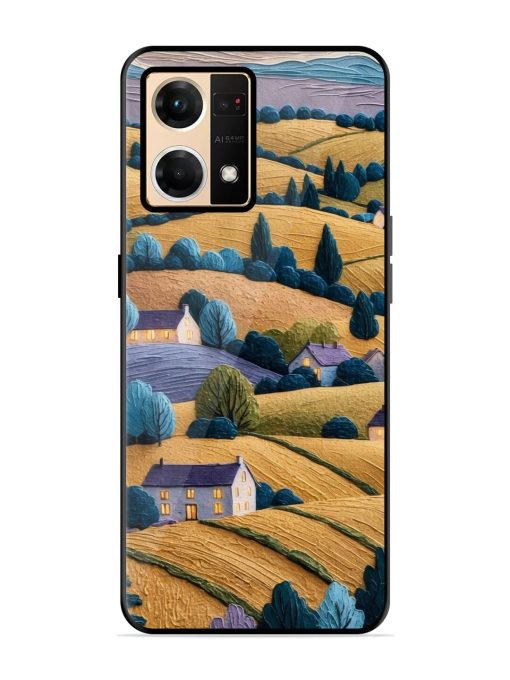 Rolling Hilltop Haven Glossy Soft Edge Case for Oppo Reno 7 (4G) Chachhi