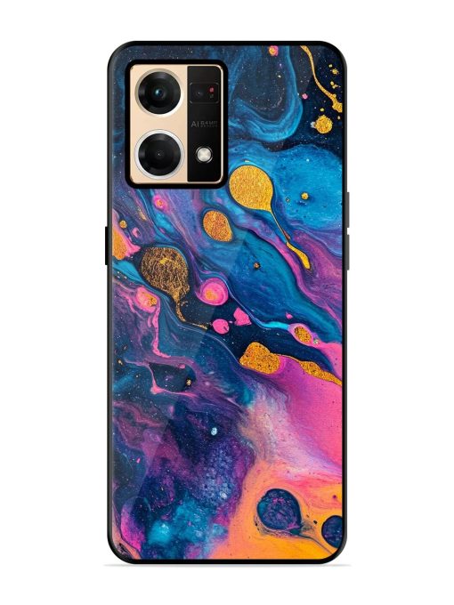 Cosmic Swirl Glossy Soft Edge Case for Oppo Reno 7 (4G) Chachhi