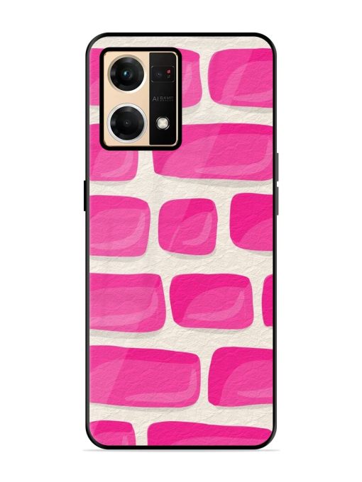 Pink Brick Wall Glossy Soft Edge Case for Oppo Reno 7 (4G) Chachhi