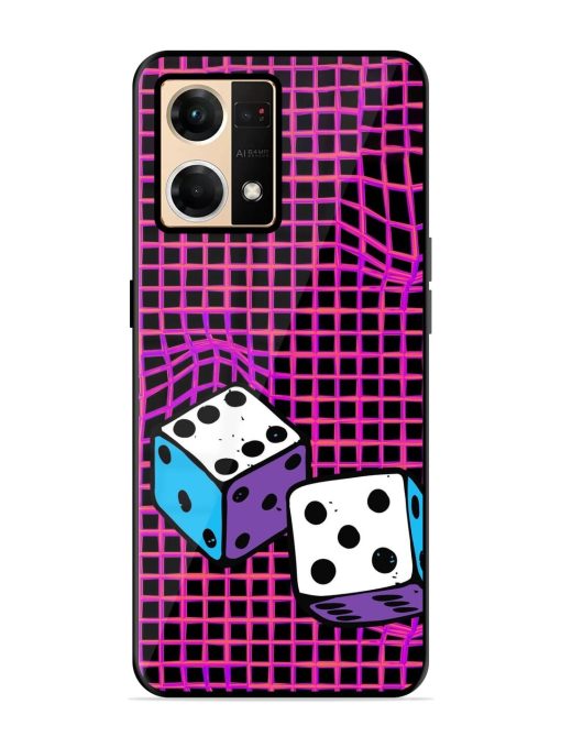 Glitched Dice Glossy Soft Edge Case for Oppo Reno 7 (4G) Chachhi